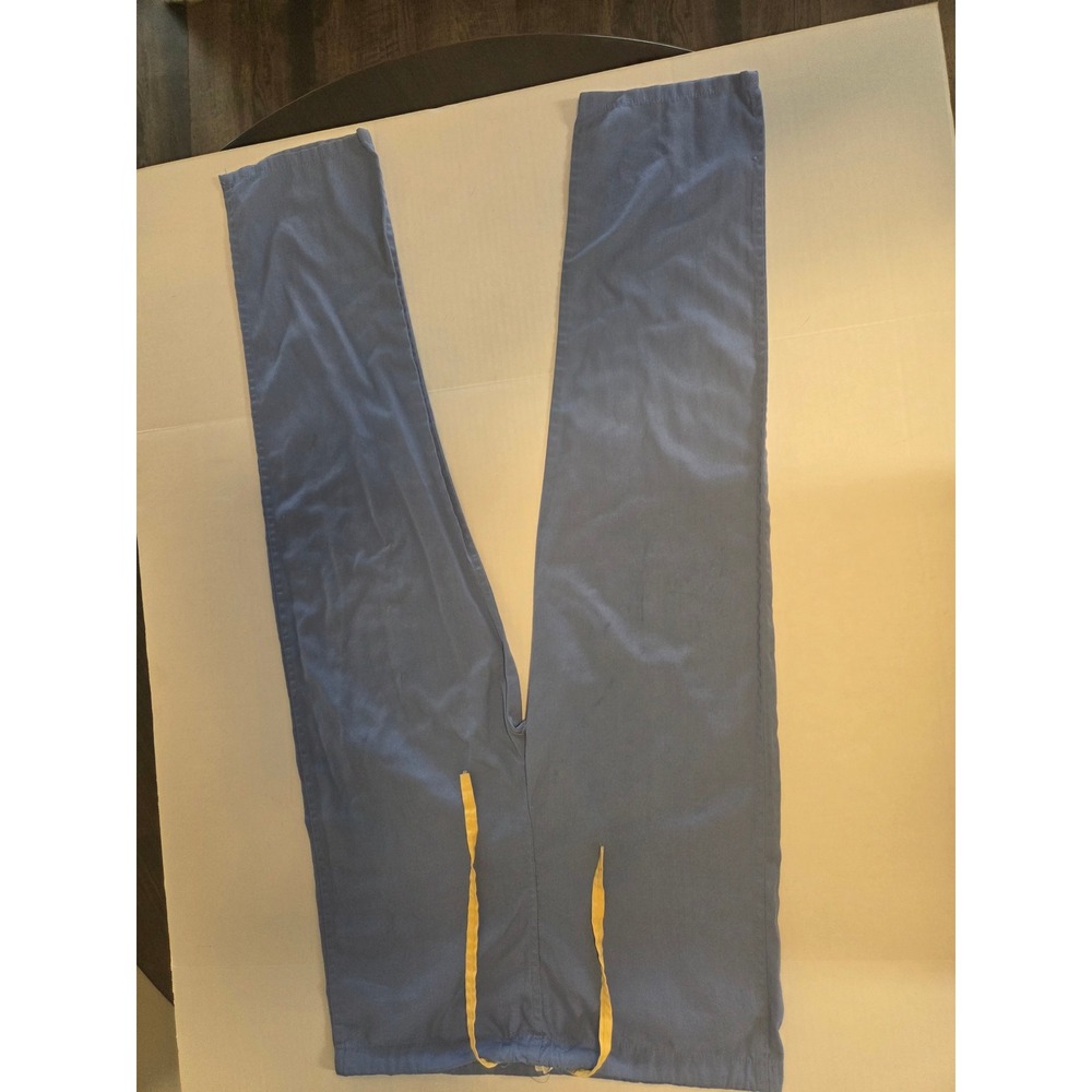 Landau QU7605 Scrub Pants Blue Drawstring Waist Small Medical Nursing Uniform
